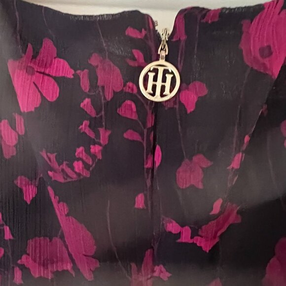 Tommy Hilfiger Black Dress with Pink Floral Design - Picture 3 of 5